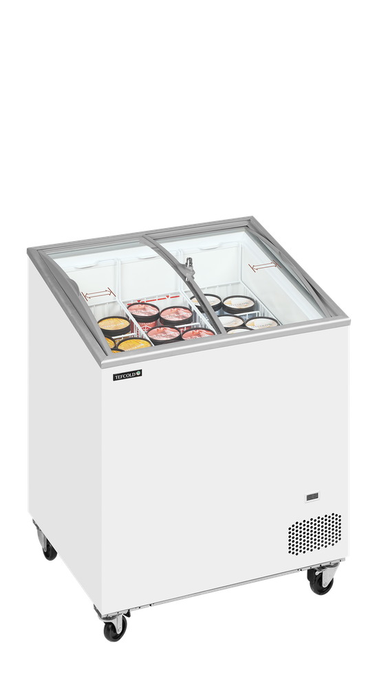 TEFCOLD IC202SCEB Sliding Curved Glass Lid Chest Freezer - Image 2