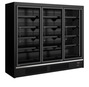 TEFCOLD Galaxy+ GPF3D Black Glass Door Freezer