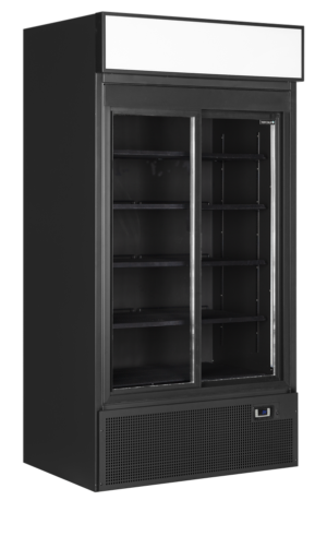 TEFCOLD FSC1000S BLACK Glass Door Merchandiser