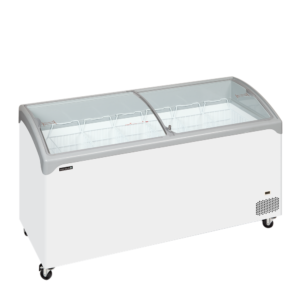 TEFCOLD NIC501SCEB Sliding Curved Glass Lid Chest Freezer