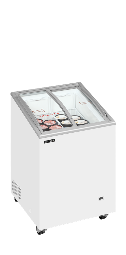 TEFCOLD IC102SCEB Sliding Curved Glass Lid Chest Freezer - Image 2