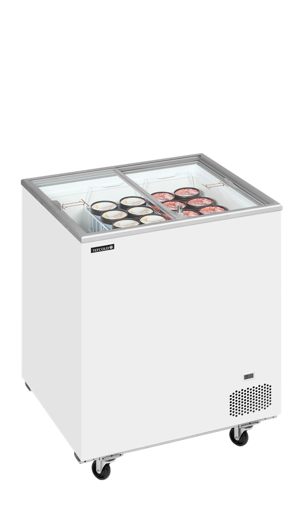 TEFCOLD IC201SC Sliding Flat Glass Lid Chest Freezer - Image 2