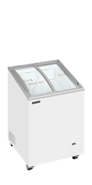 TEFCOLD IC102SCEB Sliding Curved Glass Lid Chest Freezer