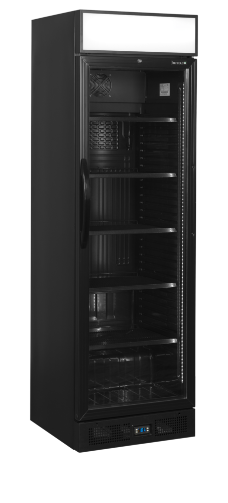 TEFCOLD CEV435CP BLACK Glass Door Merchandiser