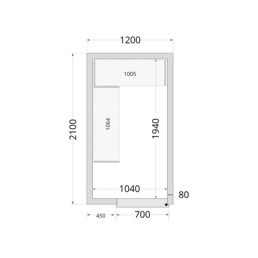 TEFCOLD Cold Room 120x210x220 Cold Room Panels