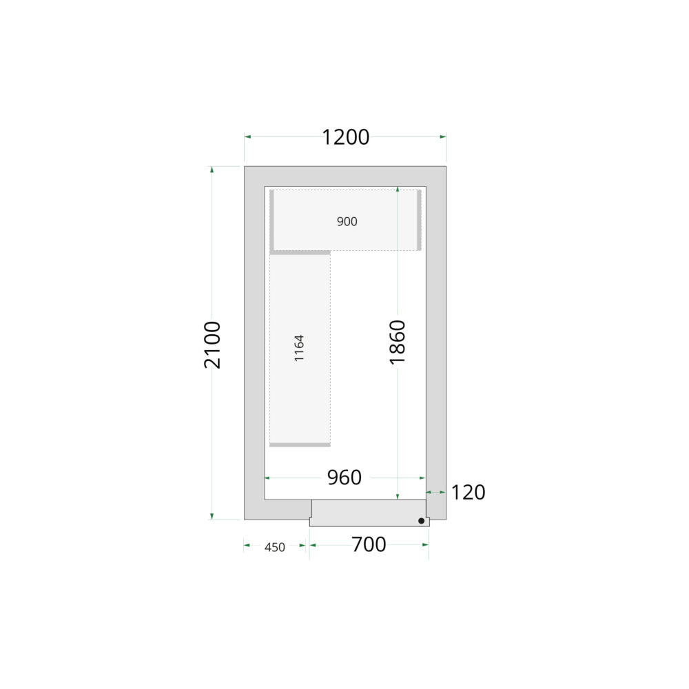 TEFCOLD Cold Room 120x210x220 Cold Room Panels