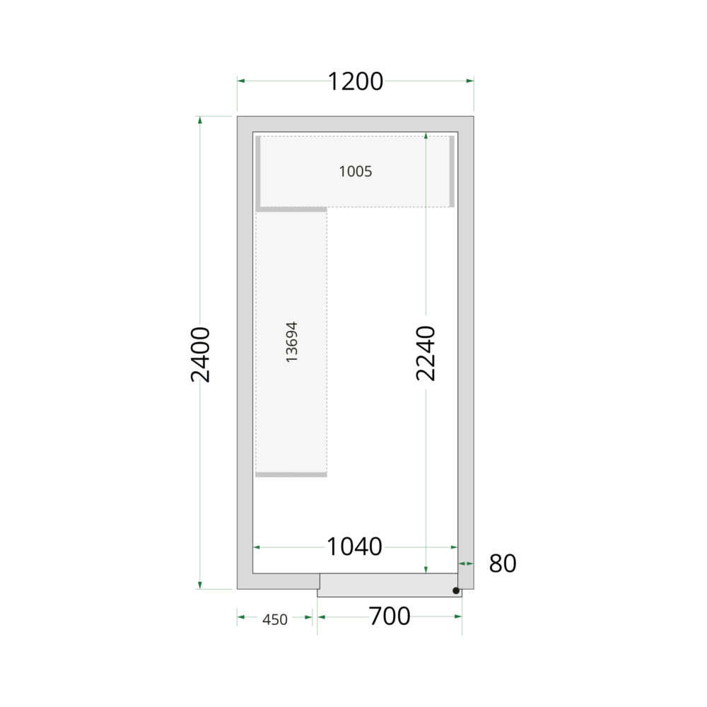 TEFCOLD Cold Room 120x240x220 Cold Room Panels