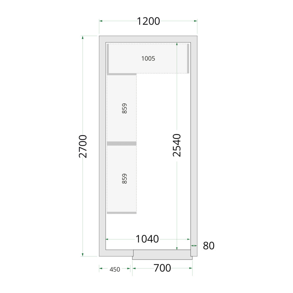 TEFCOLD Cold Room 120x270x220 Cold Room Panels