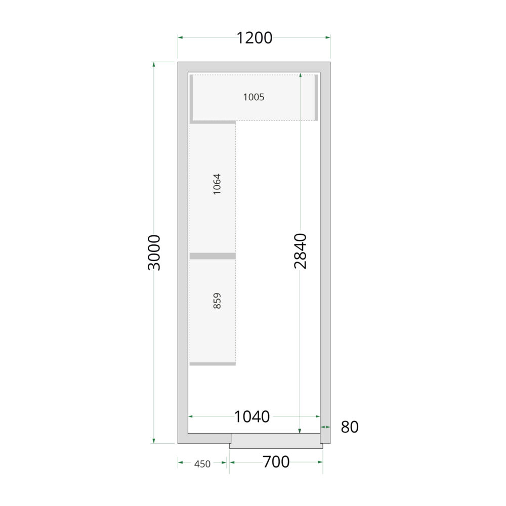 TEFCOLD Cold Room 120x300x220 Cold Room Panels