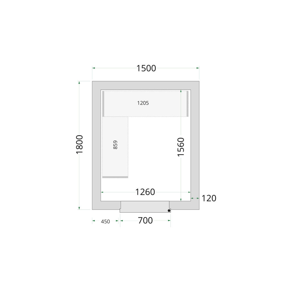 TEFCOLD Cold Room 150x180x220 Cold Room Panels