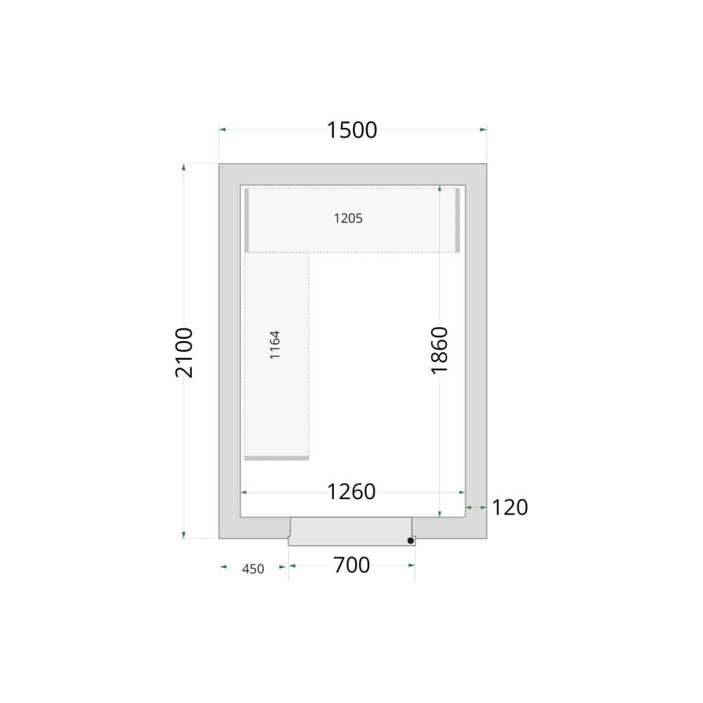 TEFCOLD Cold Room 150x210x220 Cold Room Panels