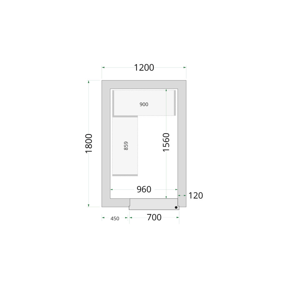 TEFCOLD Cold Room 150x240x220 Cold Room Panels