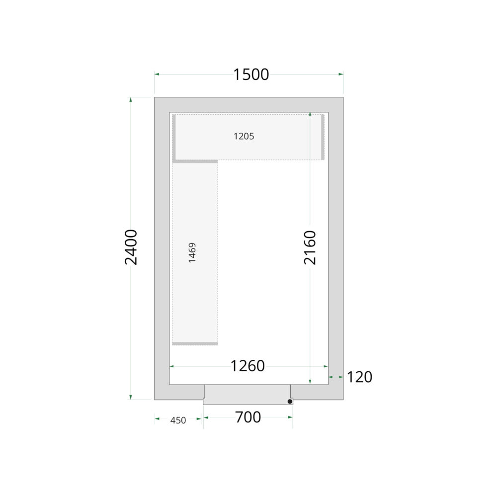 TEFCOLD Cold Room 150x240x220 Cold Room Panels