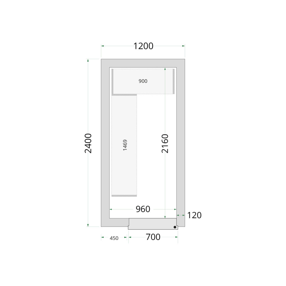 TEFCOLD Cold Room 150x300x220 Cold Room Panels