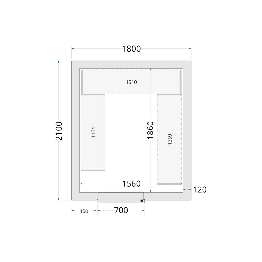 TEFCOLD Cold Room 180x210x220 Cold Room Panels