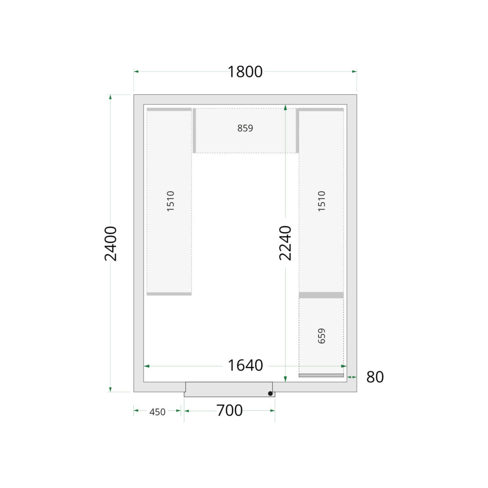 TEFCOLD Cold Room 180x240x220 Cold Room Panels