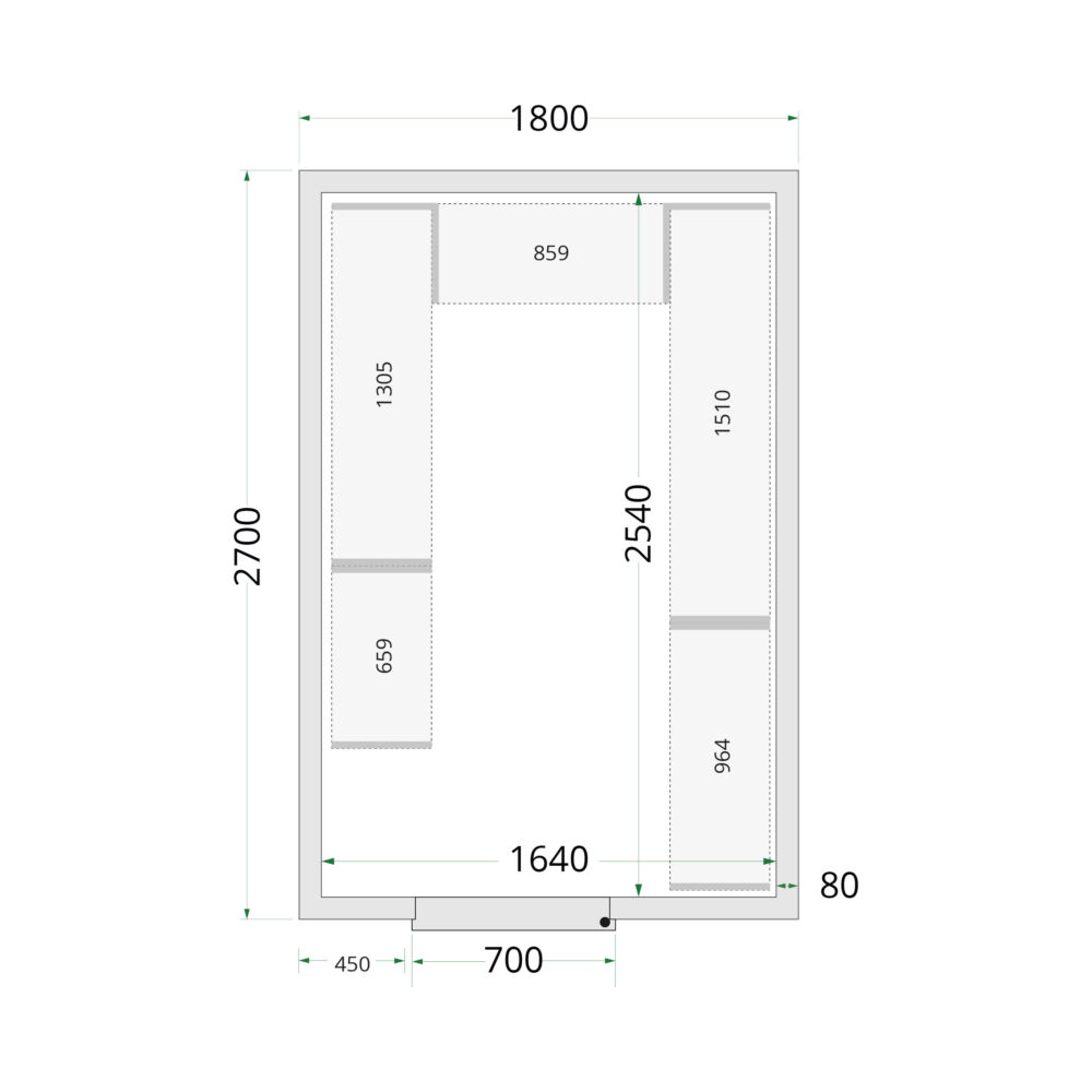TEFCOLD Cold Room 180x270x220 Cold Room Panels