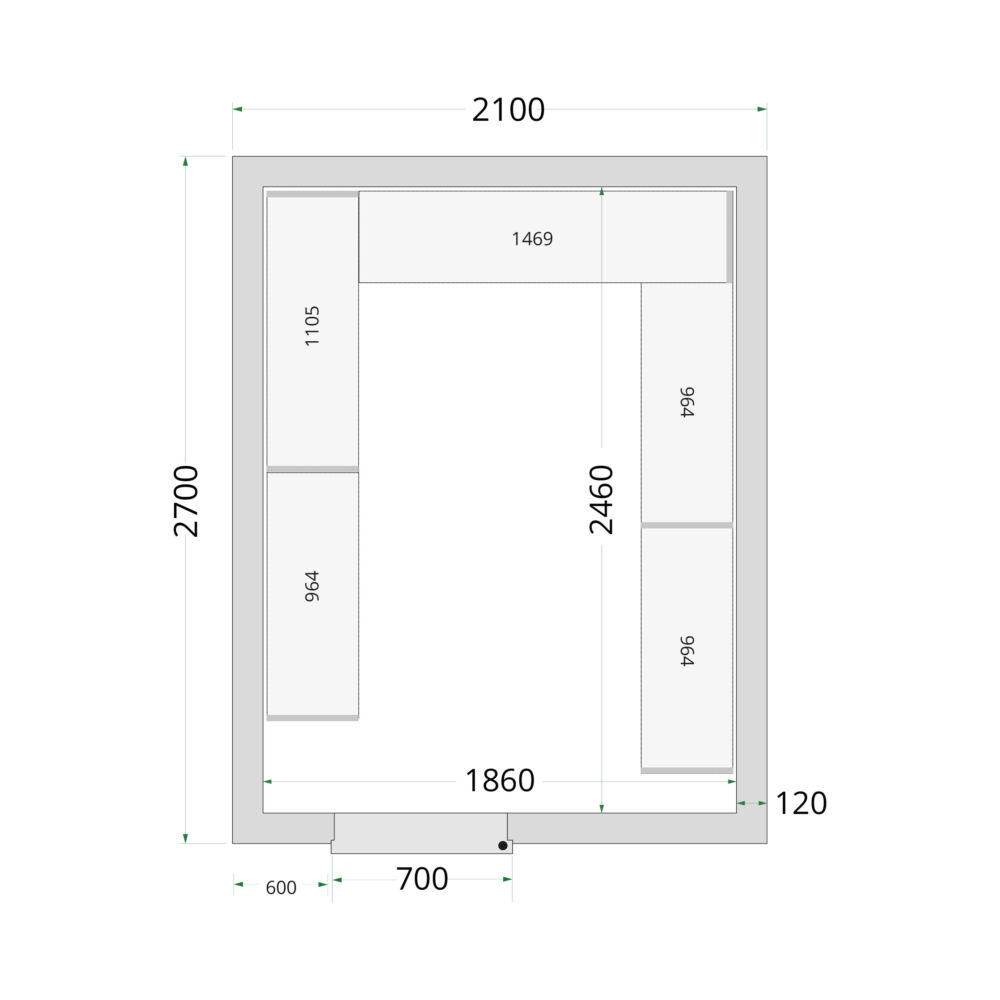 TEFCOLD Cold Room 210x270x220 Cold Room Panels