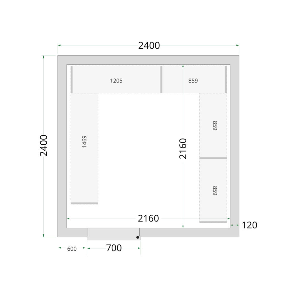 TEFCOLD Cold Room 240x240x220 Cold Room Panels