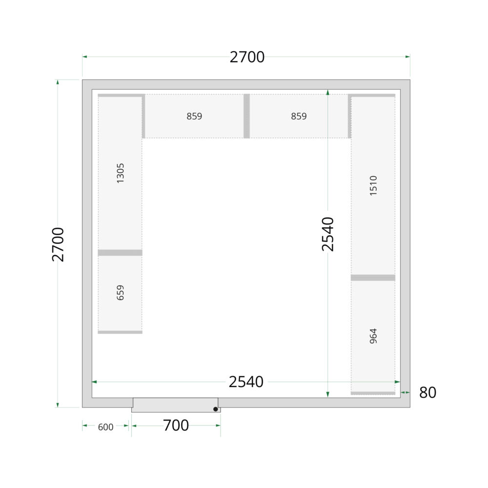 TEFCOLD Cold Room 270x270x220 Cold Room Panels