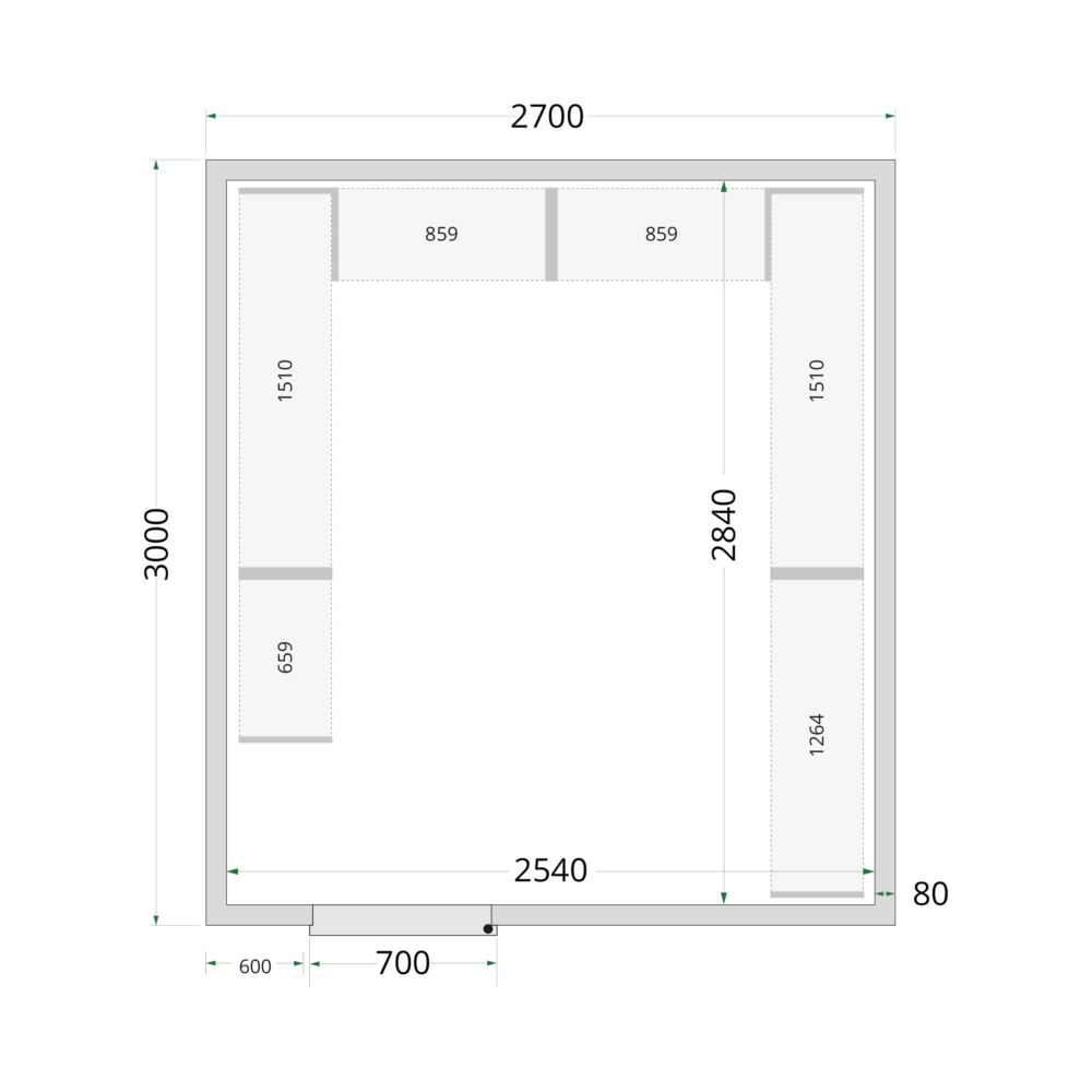 TEFCOLD Cold Room 270x300x220 Cold Room Panels