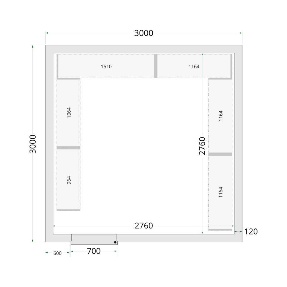 TEFCOLD Cold Room 300x300x220 Cold Room Panels